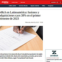 M&A en Latinoamrica: fusiones y adquisiciones caen 38% en el primer trimestre de 2023